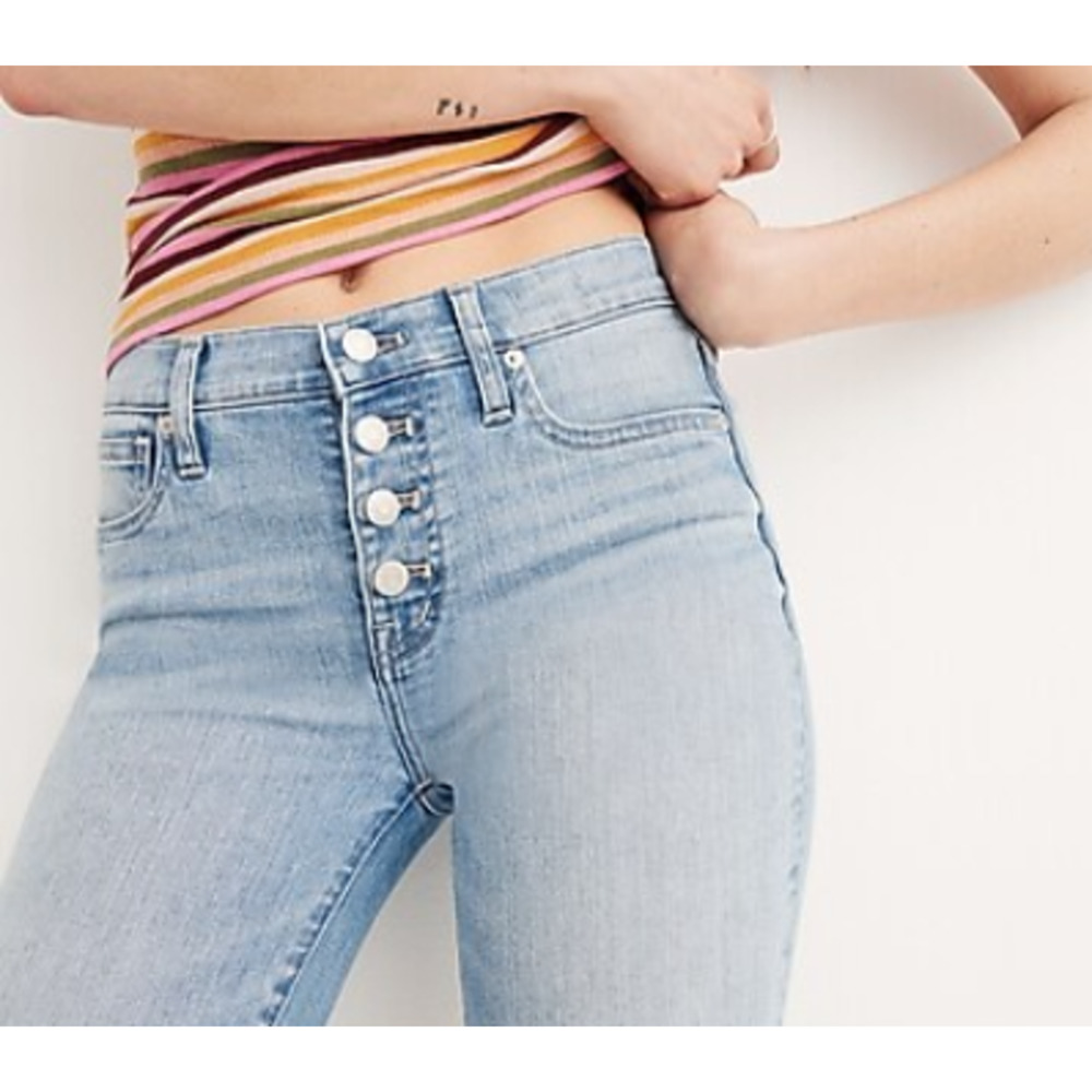 Madewell 9" High Rise Skinny Crop Button-Front Edition SZ 27
